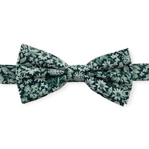 Men’s Pine Green Floral Print Bow Tie